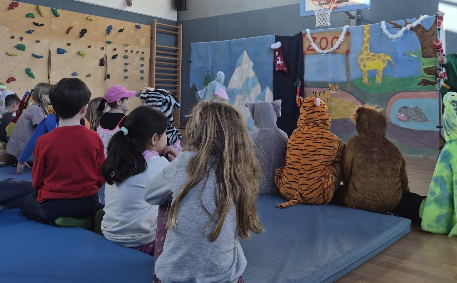 School children on adventure